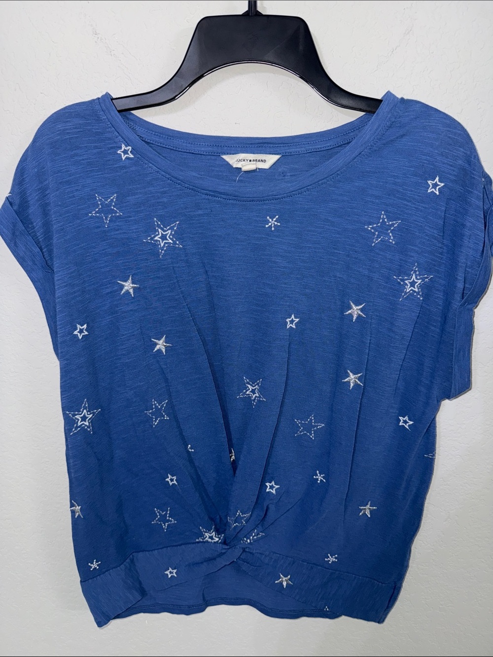 Lucky Brand Blue Star Short Sleeve Top